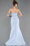 Robe de Soirée Longue Bleu clair ABU5747