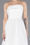 Tenue de Soirée Midi Dantelle Blanc ABK2538