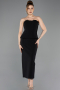 Robe de Cérémonie Midi Noir ABK2539
