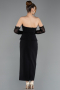 Robe de Cérémonie Midi Noir ABK2539