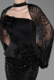Tenue de Soirée Longue Perlé Noir ABU5754
