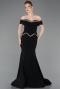 Robe Queue de Poisson Longue Noir ABU5755