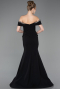 Robe Queue de Poisson Longue Noir ABU5755