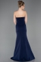 Robe De Soirée Longue Bleu Marine ABU5747