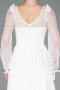 Robe de Soirée Longue Dantelle Blanc ABU5797