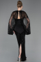 Tenue de Soirée Longue Perlé Noir ABU5754