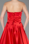 Robe de Soirée Longue Satin Rouge ABU5767