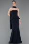 Robe de Soirée Longue Bleu Marine ABU5774