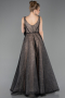 Robe de Soirée Longue Dantelle Noir ABU5778