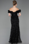 Robe Queue de Poisson Longue Squameuse Noir ABU5780