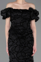 Robe Queue de Poisson Longue Squameuse Noir ABU5780