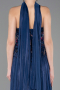 Robe de Soirée Longue Mousseline Bleu Marine ABU5786