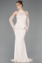 Robe de Soirée Longue Beige ABU5787
