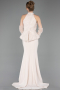 Robe de Soirée Longue Beige ABU5787