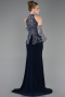 Robe de Soirée Longue Bleu Marine ABU5787