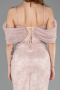 Robe Queue de Poisson Longue Dantelle Poudre ABU5822
