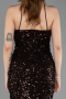 Robe De Soirée Squameuse Longue Brun ABU4842