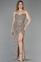 Robe De Soirée Squameuse Longue Vison ABU4842