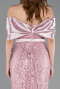 Robe De Soirée Perlé Midi Poudre ABK2453