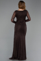 Robe De Soirée Dantelle Longue Brun ABU5588