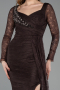 Robe De Soirée Dantelle Longue Brun ABU5588