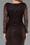 Robe De Soirée Dantelle Longue Brun ABU5588