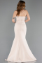 Robe De Soirée Longue Beige ABU5747