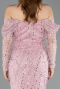 Robe de Soirée Longue Perlé Poudre ABU5825