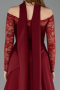 Robe De Soirée Longue Rouge Bordeaux ABU5662