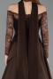 Robe De Soirée Longue Brun ABU5662