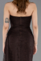 Robe de Soirée Longue Dantelle Brun ABU5795