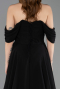 Robe de Soirée Longue Mousseline Noir ABU5826