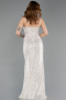 Tenue De Soirée Squameuse Longue Beige ABU3246