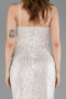 Tenue De Soirée Squameuse Longue Beige ABU3246