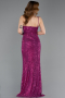 Tenue De Soirée Squameuse Longue Fushia ABU3246