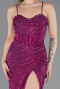 Tenue De Soirée Squameuse Longue Fushia ABU3246