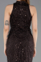 Robe De Soirée Longue Brun foncé ABU4791