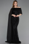 Robe de Soirée Longue Perlé Noir ABU5816