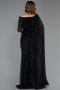 Robe de Soirée Longue Perlé Noir ABU5816