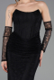 Robe de Soirée Longue Dantelle Noir ABU5817