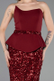 Robe De Soirée Longue Rouge Bordeaux ABU5654