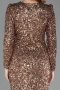 Robe de Cérémonie Midi Squameuse Cuivre ABK2543