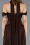 Robe de Soirée Longue Dantelle Brun ABU5799