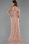 Robe de Soirée Longue Dantelle Cuivre ABU5771