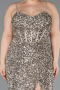 Robe de Soirée Grande Taille Longue Squameuse Vison ABU5818