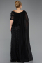 Robe de Soirée Grande Taille Longue Perlé Noir ABU5819
