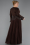 Robe de Soirée Grande Taille Longue Brun ABU5848