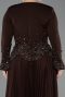 Robe de Soirée Grande Taille Longue Brun ABU5848