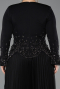 Robe de Soirée Grande Taille Longue Noir ABU5848