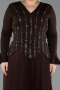 Robe de Soirée Grande Taille Longue Brun ABU5849